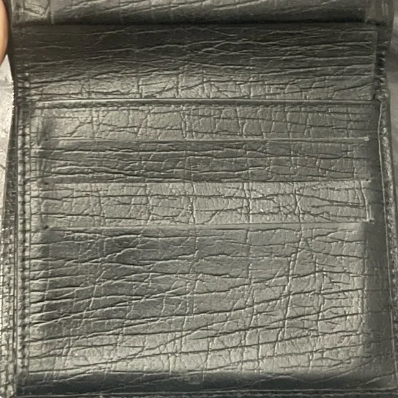 Gucci Black Leather bifold Wallet with Bamboo Accent vintage - Picture 8 of 12